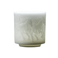 Dehua Ice Jade Porcelain Master Cup Tea Cup Year of the Horse Relief Pair Cup Personal Use High-end White Porcelain